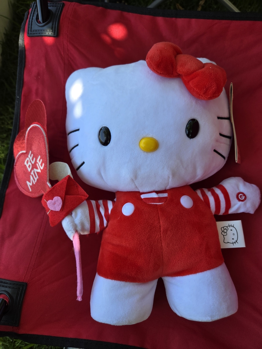 Hello Kitty Red & White Plush with Valentine Accent